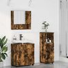 vidaXL Bathroom Furniture Set 3 pcs Smoked Oak Engineered wood & Metal