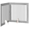 vidaXL Foldable Dog Gate with Stands 2 pcs Grey Sonoma 200.5 cm