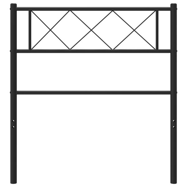 vidaXL Metal Headboard Black 107 cm