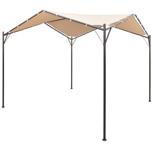 vidaXL Gazebo | Beige | Steel | 3x3m | Foldable | Gazebo | Rectangular | Modern