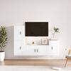 vidaXL 4 Piece TV Cabinet Set White Engineered Wood