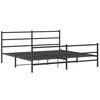 vidaXL Metal Bed Frame without Mattress with Footboard&nbsp;Black 183x213cm
