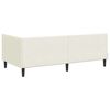 vidaXL Corner Bed Frame with Headboard Cream 100 cm x 200 cm Velvet