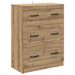 vidaXL Drawer Cabinet Artisan Oak 66 x 34.5 x 87 cm Engineered Wood
