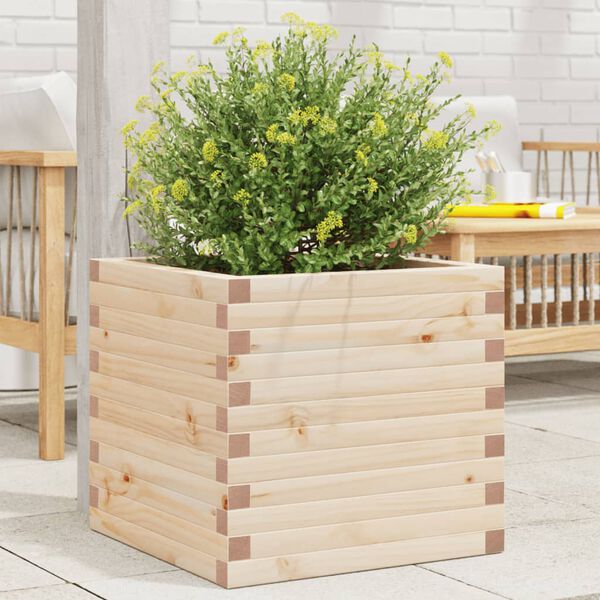 vidaXL Garden Planter 50x50x46 cm Solid Wood Pine