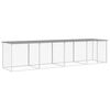 vidaXL Chicken Cage with Roof Light Grey 403x98x90 cm Galvanised Steel