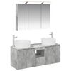 vidaXL Bathroom Cabinet Set 4 pcs Concrete Grey Engineered Wood
