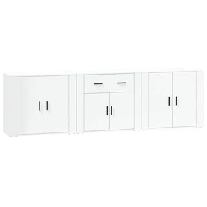 vidaXL Sideboards 3 pcs White Engineered Wood