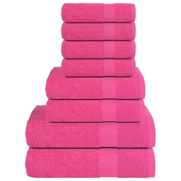 vidaXL 8 Piece Towel Set "FROGN" Pink 360 gsm