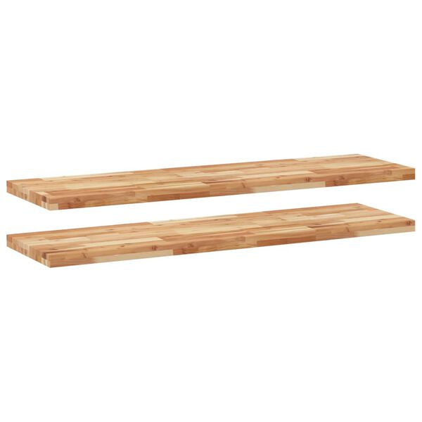 vidaXL Floating Shelves 2 pcs 140x40x4 cm Oil Finished Solid Wood Acacia