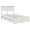 vidaXL Bed Frame with Headboard White 120 x 190 cm Solid Pine Wood
