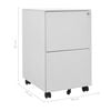 vidaXL Mobile File Cabinet Light Grey 39x45x67 cm Steel