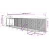 vidaXL Outdoor Dog Kennel with Roof Silver 2x14x2.5 m Galvanised Steel