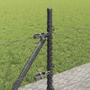 vidaXL Fence Post Grey 10 x 0.5 m (36 mm mesh) Steel and PVC