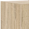vidaXL TV Wall Cabinet with LED Lights Sonoma Oak 30.5x35x30 cm