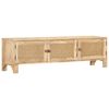vidaXL TV Cabinet 140x30x40 cm Solid Mango Wood and Natural Cane