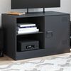 vidaXL TV Cabinet Black 67x39x44 cm Steel