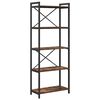 vidaXL Bookshelf 60 x 30 x 155 cm Engineered Wood Smoked Oak
