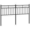 vidaXL Metal Headboard Black 140 cm