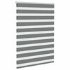 vidaXL Zebra Blind Dark Grey 115x100 cm Fabric Width 110.9 cm Polyester