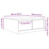 vidaXL Coffee Table with Drawers Grey Sonoma 100x100x40 cm