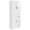 vidaXL Cabinet Set 2 pcs High Gloss White Engineered Wood