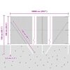 vidaXL Fence Post Grey 100 x 1 m (13 mm mesh) Steel and PVC