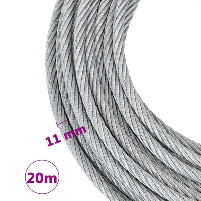 vidaXL Wire Rope Cable 1600 kg 20 m