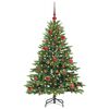 vidaXL Artificial Christmas Tree with 150 LEDs Green 150 cm PE and PVC