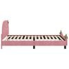 vidaXL Children's Bed Frame with Headboard Pink 80 x 200 cm Velvet