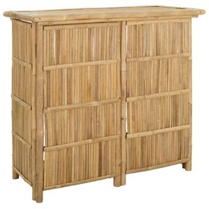 vidaXL Outdoor Bar Table Natural 115 x 55 x 105 cm Bamboo