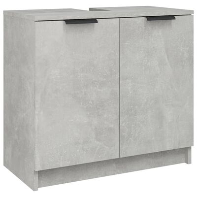 vidaXL 5 Piece Bathroom Cabinet Set Concrete Grey Engineered Wood