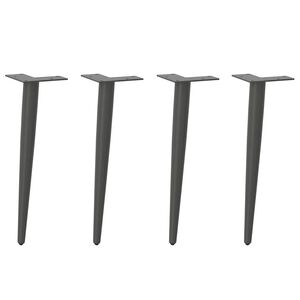 vidaXL Coffee Table Legs Conical Shape 4 pcs Anthracite 30-31 cm Steel