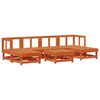 vidaXL Garden Lounge Set 7 pcs Wax Brown Solid Pine Wood
