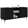 vidaXL TV Cabinet Black Oak 104 x 35 x 50 cm Engineered Wood
