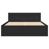 vidaXL Bed Frame with Headboard without Mattress Black 140x200 cm