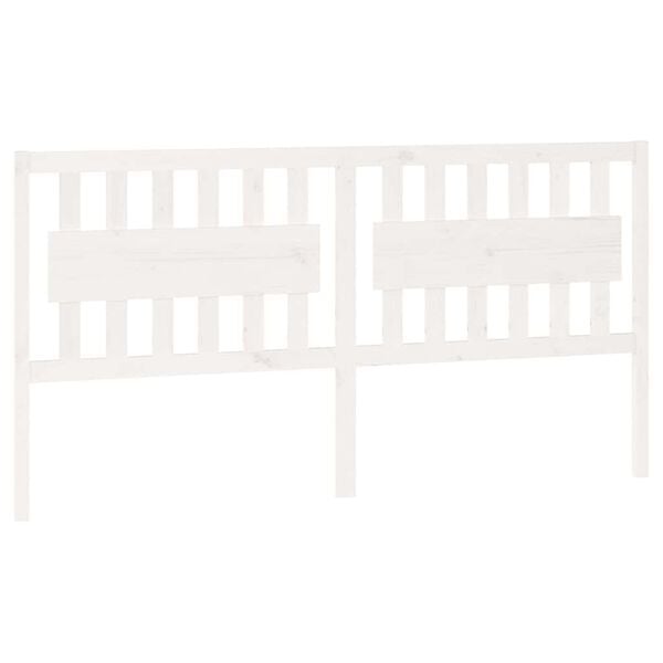 vidaXL Bed Headboard White 185.5x4x100 cm Solid Wood Pine