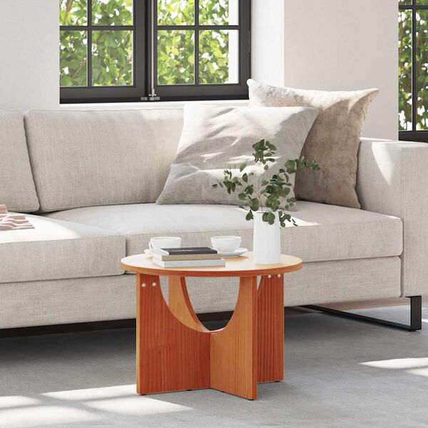 vidaXL Coffee Table Wax Brown 50 x 50 x 35 cm Solid pine wood