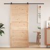 vidaXL Barn Door Natural 90 x 208 cm Solid Pine wood