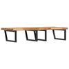 vidaXL Basin Shelf Wall Mounted Steel and Solid Wood Acacia