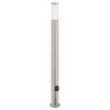 vidaXL Bollard Light with Sensor&Outlet 110 cm Stainless Steel IP44