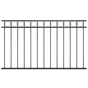 vidaXL Fence Panel ASSEN Steel 1.7x0.8 m Black
