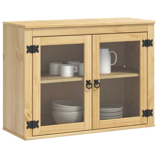 vidaXL Cabinet with Shelf Honey 80 x 32 x 60 cm Solid Pine Wood
