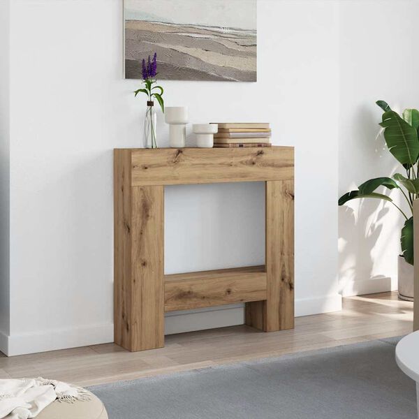vidaXL Fireplace Surround Artisan Oak 81x18x82 cm Engineered Wood