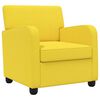 vidaXL Armchair Light Yellow Fabric