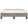 vidaXL Bed Frame without Mattress Light Grey 120x190 cm Small Double Velvet