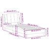 vidaXL Bed Frame without Mattress "Zadar" Grey 80x200 cm Faux Leather