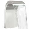 vidaXL Pool Waterfall with LED Stainless Steel 304 45 x 32 x 65 cm