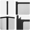 vidaXL Shower Screen Folding Other Black 120 x 70 X 137 cm Aluminium
