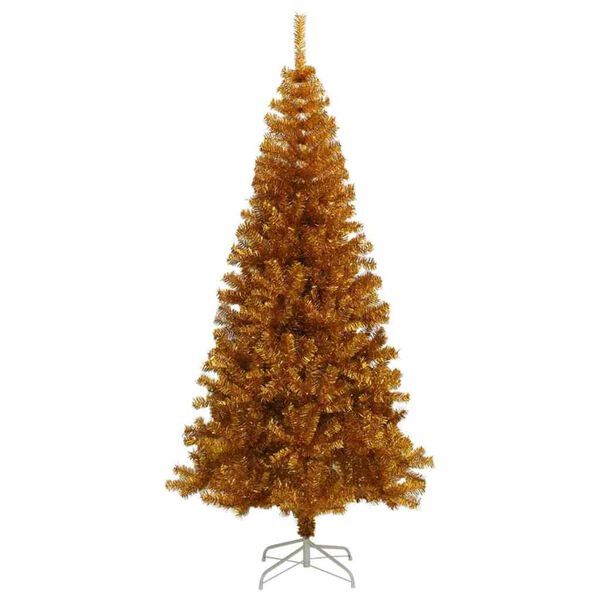 vidaXL Christmas Tree with 300 LEDs with Stand Gold 180 cm PET